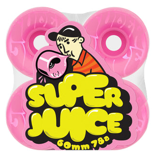 OJ Skateboard Wheels 60mm Bubble Gum Super Juice 78A Transparent Pink