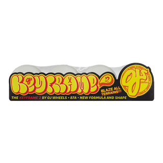 OJ Skateboard Wheels 56mm Keyframe 2 87A White