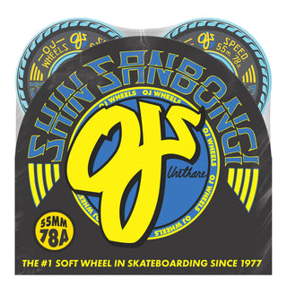 OJ Skateboard Wheels 55mm Shin Sanbongi Mini Super Juice 78A Blue