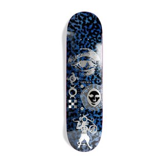 Opera Skateboard Deck Wood Textured Blue 8.25"
