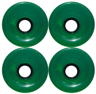 Blank Longboard Wheels 4 pack - 76mm Clear/Green