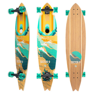 Sector 9 Longboard Offshore Baja Bamboo Swallow Tail 9.35" x 39.5"