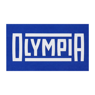 Olympia Supply Skateboard Sticker Logo Blue 2" x 3.5"