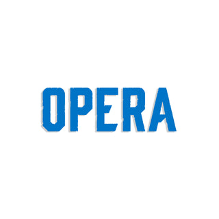 Opera Skateboard Sticker Opera Vinyl Die Cut Blue 6.5" x 2.1"