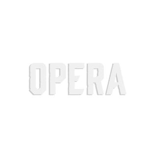 Opera Skateboard Sticker Opera Vinyl Die Cut White 6.5" x 2.1"
