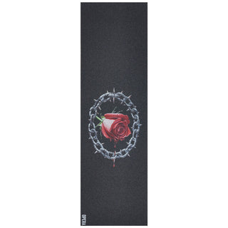 Opera Skateboard Griptape Blood Rose Graphic Black 10" x 33" Sheet