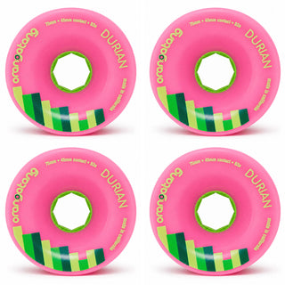 Orangatang Longboard Wheels Durian Pink 75mm 83A Set