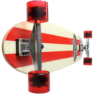 Paradise Longboard 9" x 44" Red Pinstripe Kicktail Complete