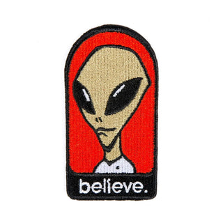Alien Workshop Skateboards Iron On Patch Believe Red