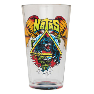 Santa Cruz Skateboard Pint Glass Natas SC Panther Black/Green
