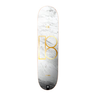 Plan B Skateboard Deck Gustavo White Marble Twin 8.0" x 31.5"