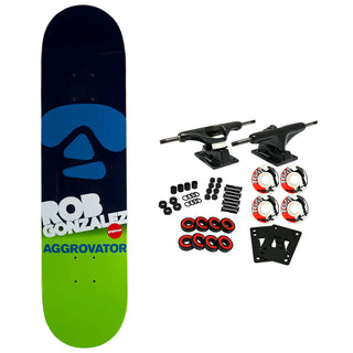 Popwar Heritage Skateboard Complete Rob Gonzalez Aggrovator 7.75" x 31.125"