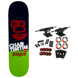 Popwar Heritage Skateboard Complete Chad Tim Tim Psycho 8.5" x 32"