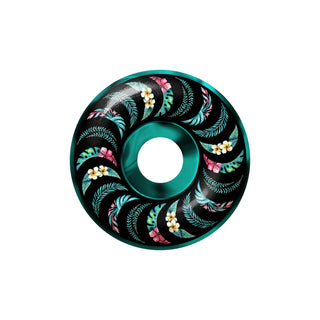 Spitfire Skateboard Wheels 53mm F4 99A Floral Classic Teal/Black Swirl