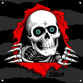 Powell Peralta Skateboard Shop Banner - Ripper Black - Vinyl 30" x 30"