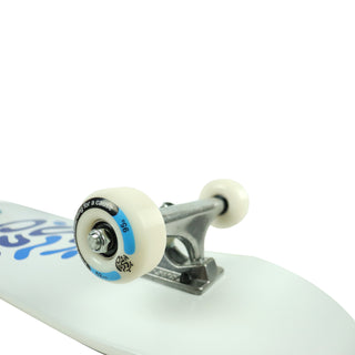 Push Skateboard Complete White 8.0" Wheel Close Up