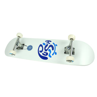 Push Skateboard Complete White 8.0" Side View