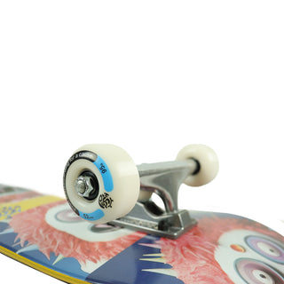 Push Skateboard Complete Frosty Red/Blue 8.25" Wheel Close Up