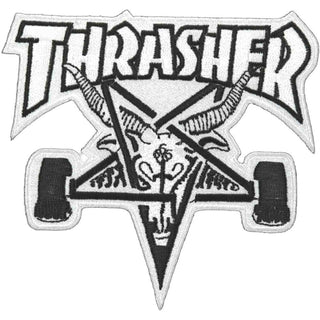 Thrasher Skateboard Magazine Patch Skate Goat White 3.75" x 3.75" Iron /Sew On