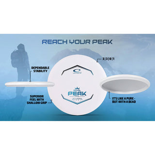 Latitude 64 Disc Golf Zero Pro Peak Putter 3/3/0/1 White/Purple 176 grams