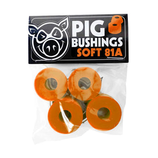 Pig Skateboard Bushings Soft 81A Orange