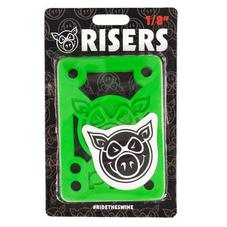 Pig Skateboard Risers Risers Hard Green 1/8"