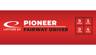 Latitude 64 Disc Golf Opto Pioneer Fairway Driver 9/3/0/4 Red/Black 175 grams