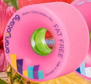 Orangatang Longboard Wheels Fat Free Pink 65mm 83A