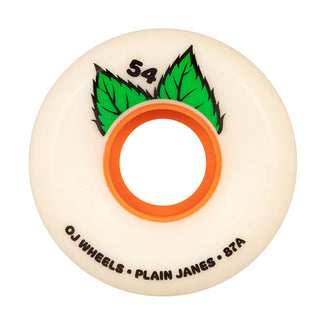 OJ Skateboard Wheels 54mm Plain Jane Keyframe V2 87A White