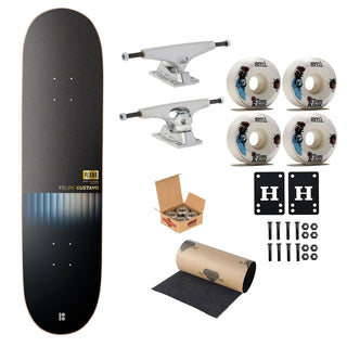 Plan B Premium Skateboard Complete Gustavo Fractal Twin 8.375" Ft. Krux/Sml/Independent