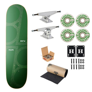Plan B Premium Skateboard Complete Gustavo Monochrome Twin 7.87" Ft. Krux/Spitfire/Independent