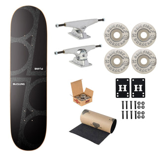 Plan B Premium Skateboard Complete Mclung Monochrome Twin 8.25" Ft. Krux/Spitfire/Independent