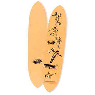 The Heated Wheel Skateboard Deck Team Polarizer Track & Field 6" x 27.625" Retro Cruiser