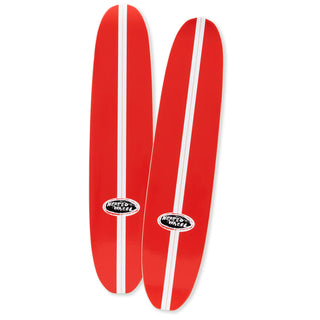 The Heated Wheel Skateboard Deck Team Polarizer Baja Red 6" x 27.5" Retro Cruiser