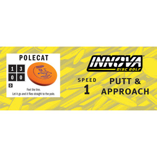 Innova Disc Golf DX Polecat Putting Disc 1/3/0/0 White/Orange 168 grams