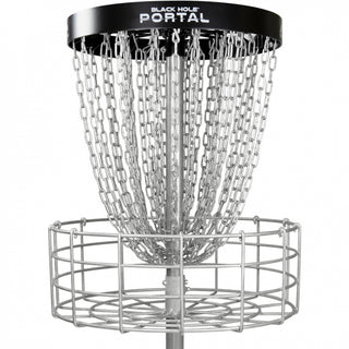 MVP Disc Golf Black Hole Portal Permanent Basket Black