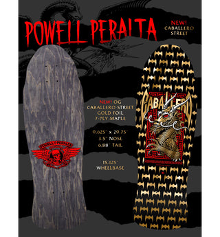 Powell Peralta Skateboard Caballero Street Black/Gold Foil / Independent/ Rat Bones Black