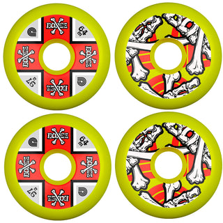 Powell Peralta Skateboard Wheels 64mm Crossbones 97A Yellow