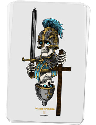 Powell Peralta Skateboard Sticker Dan Corrigan Chess Skulls