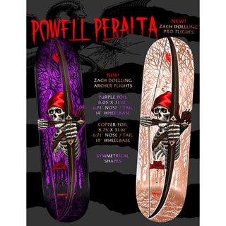 Powell Peralta Premium Flight Skateboard Doelling Twin 8.75" Independent Trucks, Dragon Formula Wheels, Indy Bearings