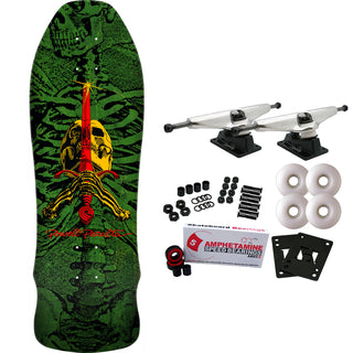 Powell Peralta Skateboard Complete Geegah Skull and Sword Green Old School Reissue