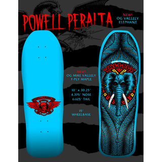 Powell Peralta Skateboard Complete Mike Vallely Elephant Blue Old School Reissue