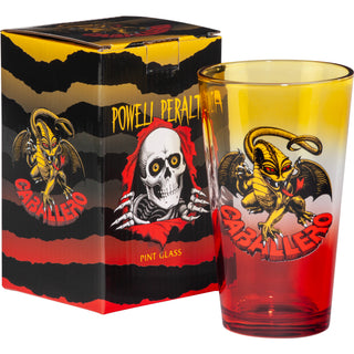 Powell Peralta OG Caballero Dragon pint glass, 16oz