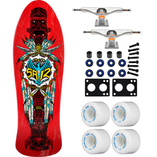 Powell Peralta Skateboard Steve Saiz Totem Red / Independent/ Rat Bones White