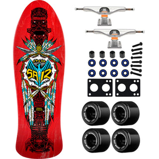 Powell Peralta Skateboard Steve Saiz Totem Red / Independent/ Rat Bones Black