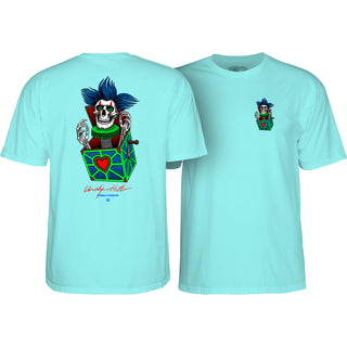 Powell Peralta Skateboard Shirt Chris Hiett Skull Celadon