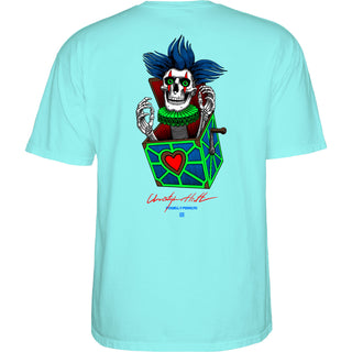Powell Peralta Skateboard Shirt Chris Hiett Skull Celadon