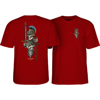 Powell Peralta Skateboard Shirt Dan Corrigan Chess Skulls Garnet