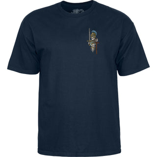 Powell Peralta Skateboard Shirt Dan Corrigan Chess Skulls Navy