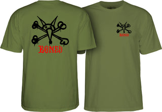 Powell Peralta Skateboard Shirt Rat Bones Military Green